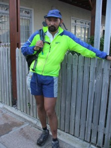 Stevie doing in race kit